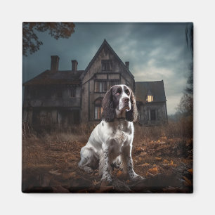 Íman English Springer Spaniel Halloween Assustador