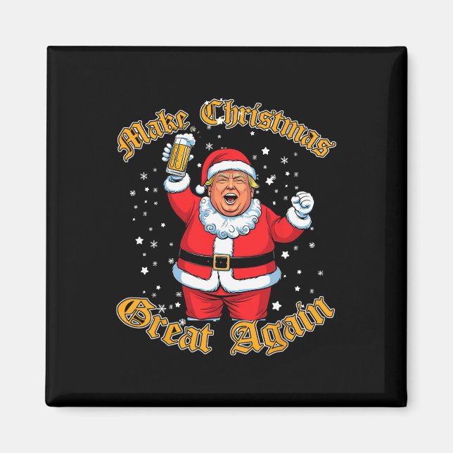 Íman Engraçada Beer Beer Faz Excelente De Natal Novamen (Frente)