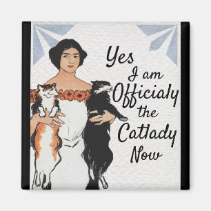 Íman Engraçada mulher do gato do Art Deco