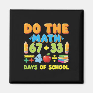 Íman Engraçado 100 Dias Equação Matemática Escolar Alun