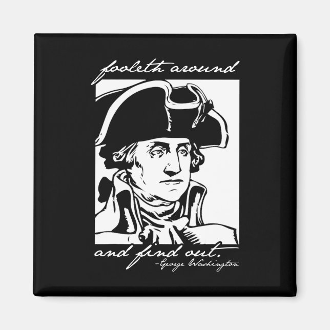 Íman Engraçado 4 De Julho 4 George Washington Foole (Frente)