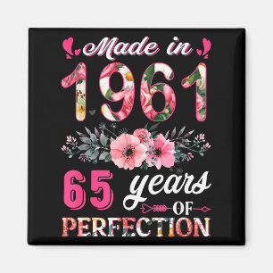 Íman Engraçado 65 Anos Feito Em 1961 Floral 65º Anivers