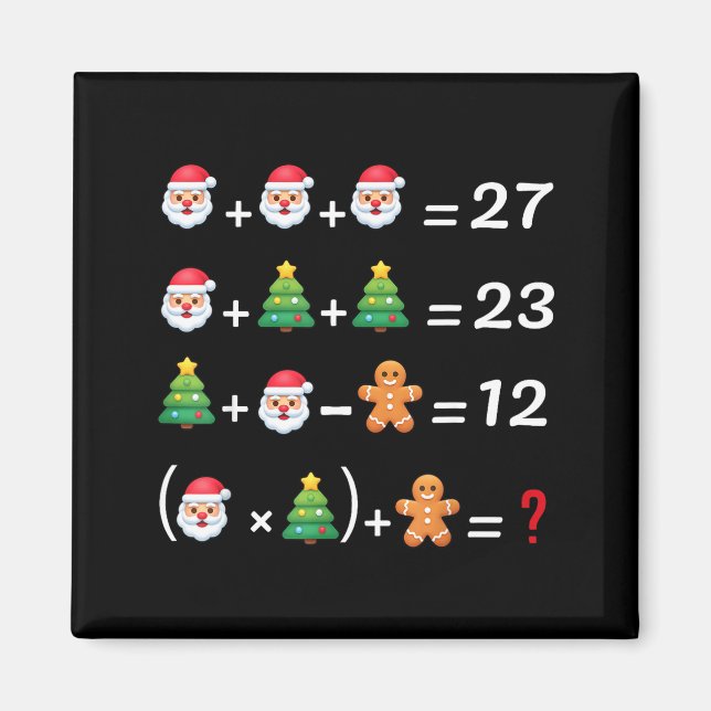 Íman Engraçado 67 Meme Natal Professor de Matemática Pa (Frente)