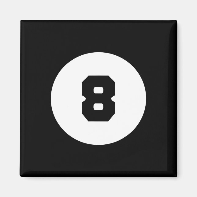 Íman Engraçado 8 Ball Magic Oito Billiards Piscina Pret (Frente)