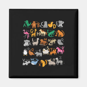 Íman Engraçado Alfabeto Abcs Animal Learning Jardim De