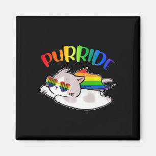 Íman Engraçado Ally Cat Purride Lgbtq Orgulho gay Rainb