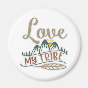 Íman Engraçado Amor Minha Tribo Design Para Mostrar Am