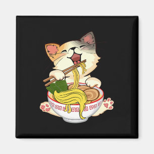 Íman Engraçado Anime Kamala Gato Comendo Ramen Torra No