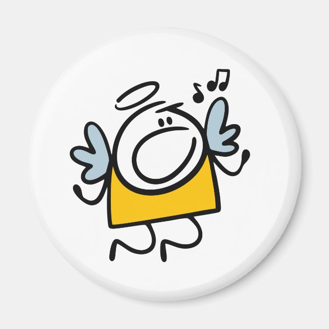 Íman Engraçado anjo cantor (Frente)