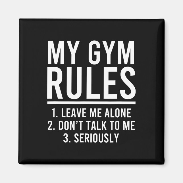 Íman Engraçado As Minhas Regras De Gym (Frente)