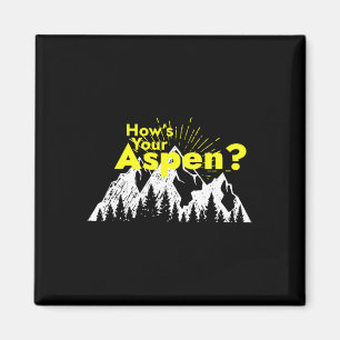 Íman Engraçado Aspen Colorado esquiando como está seu A