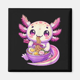 Íman Engraçado Axolotl Noodle Anime Kawaii Axolotl come