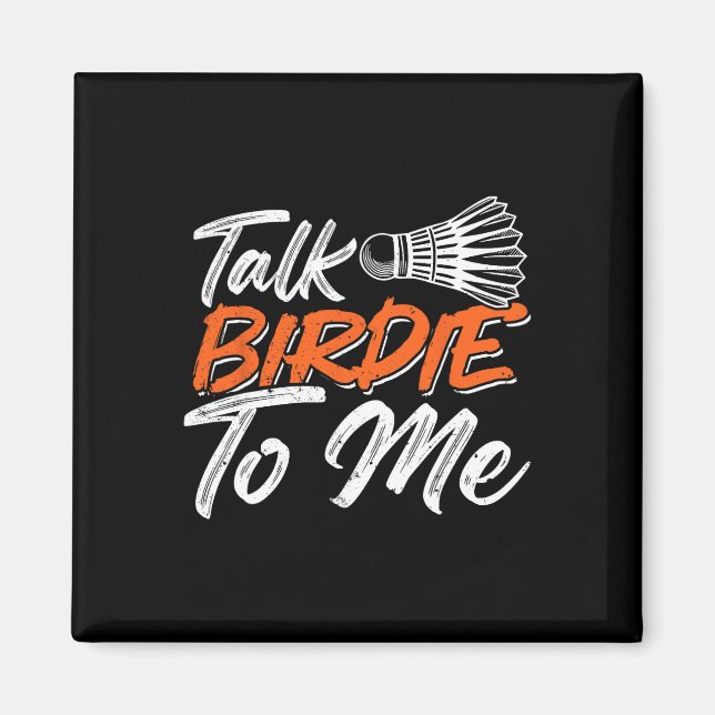 Íman Engraçado Badminton Humor Smash Shuttle Birdie Esp (Frente)