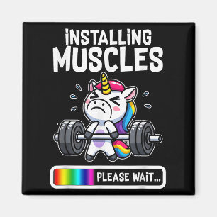 Íman Engraçado Belo Unicorn Workout Gym Malhação Welevt
