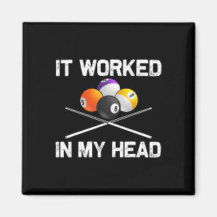 Íman Engraçado Billiard Art Para Homens Mulheres Billia