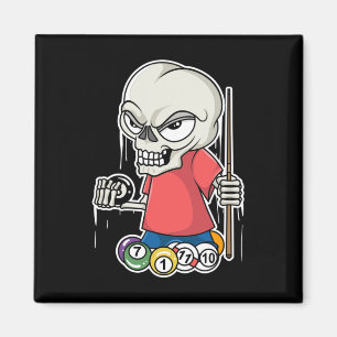 Íman Engraçado Billiards Skull I Snooker Piscina Player