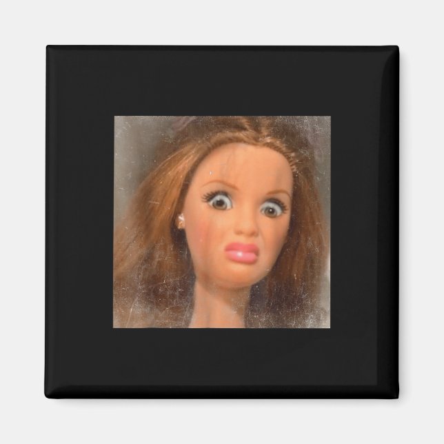 Íman Engraçado Boneca Cara-de-Cara (Frente)