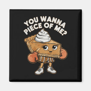 Íman Engraçado Boxing Pumpkin Pie Você Quer Pi