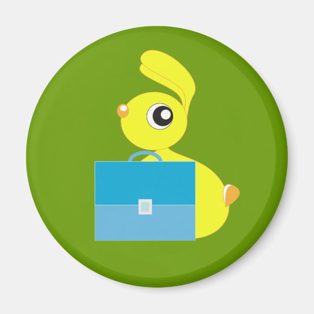 Íman Engraçado Bunny Magnet (Frente)