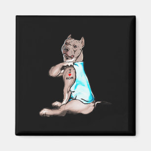 Íman Engraçado Cachorro, Adoro Mamãe Cachorro De Tatuag