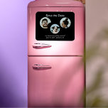 Íman Engraçado Cachorro e Casal Foto Casamento Salve a<br><div class="desc">Engraçado Íman de casal e Cachorro,  salve a data. Meus humanos estão se casando. Salve a data de casamento. Anúncio de casamento.</div>