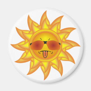 Íman Engraçado, calor do verão, luz do sol - atitude