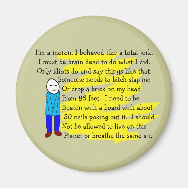 Íman Engraçado Cartões e Cadeias-Chave (Frente)