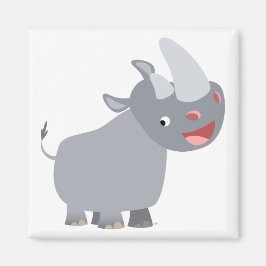 Íman Engraçado Cartoon Rhino Magnet