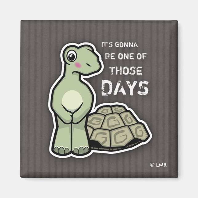 Íman Engraçado Cartoon Shell-lessTortoise Magnet (Frente)