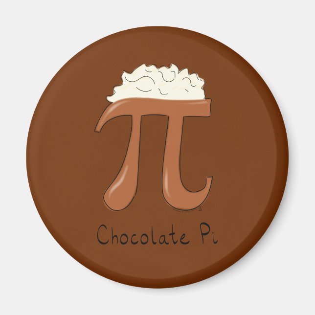 Íman Engraçado Chocolate Pi Símbolo de Matemática Profe (Frente)