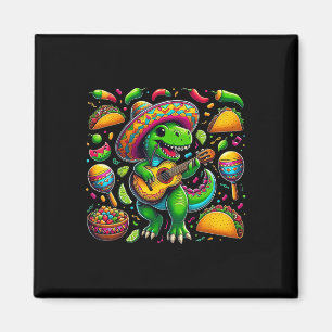 Íman Engraçado Cinco De Mayo Tyrannosaurus Dinossaur Mu