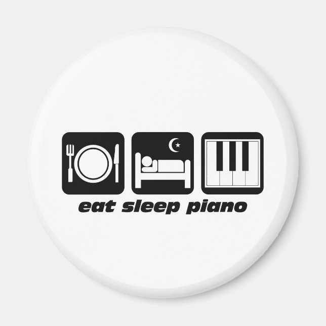 Íman Engraçado comer piano do sono (Frente)