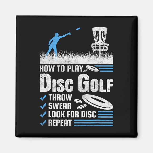 Íman Engraçado Como Jogar Golfe de Disco  (Frente)