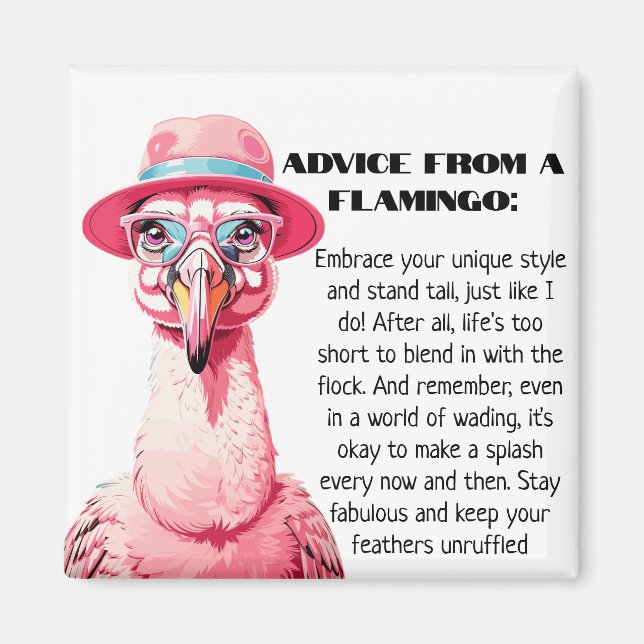 Íman Engraçado conselho de A Flamingo (Frente)