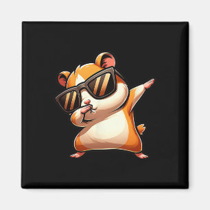 Íman Engraçado Dab Animal Dancing Dabbing Hamster Memór
