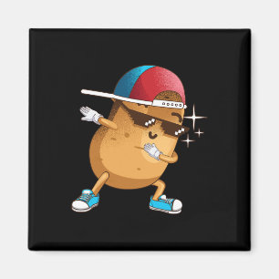 Íman Engraçado Dabbing Potato Gift dança Legal Spuds Hi