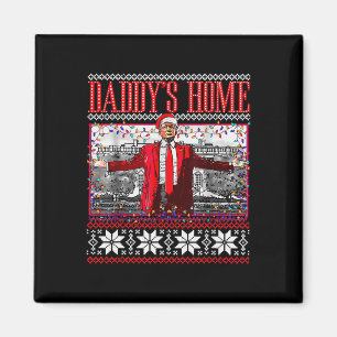 Íman Engraçado Daddys Home Trump Feio Sweater De Natal