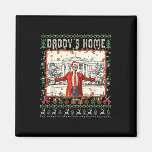Íman Engraçado Daddys Home Trump Feio Sweater De Natal