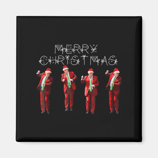 Íman Engraçado Dança Papai Noel Natal Pajam (Frente)