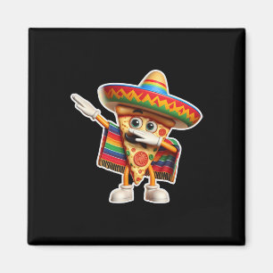 Íman Engraçado Dançando Comida De Pizza Mexicana Lover