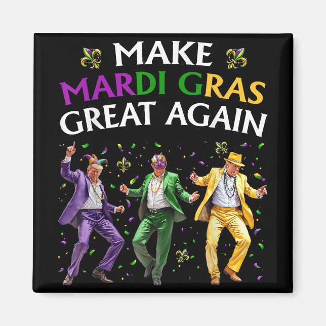 Íman Engraçado Dançando, Torne o Excelente do Mardi Gra (Frente)