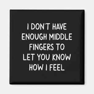 Íman Engraçado, Dedos Médios. Teto Sarcástico piada Par