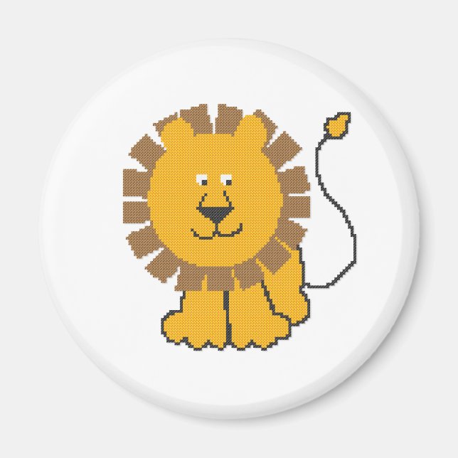 Íman Engraçado desenho animado Lion (Frente)