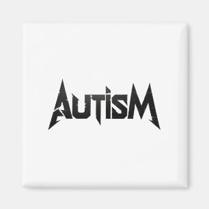 Íman Engraçado Design Autismo Rock Meme Neurodivergente