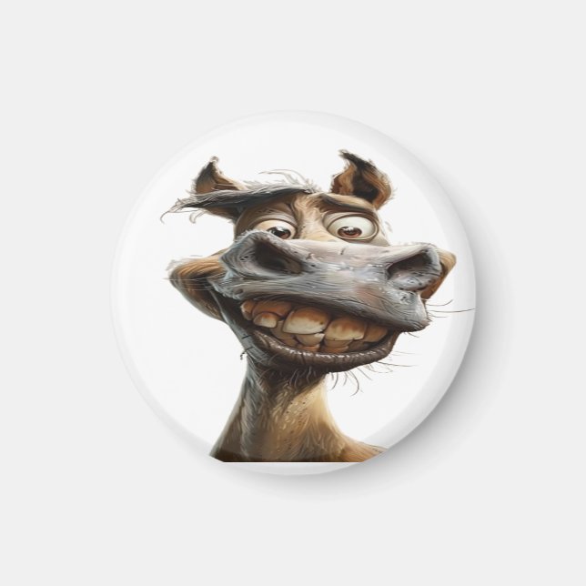 Íman Engraçado design de arte burro (Frente)