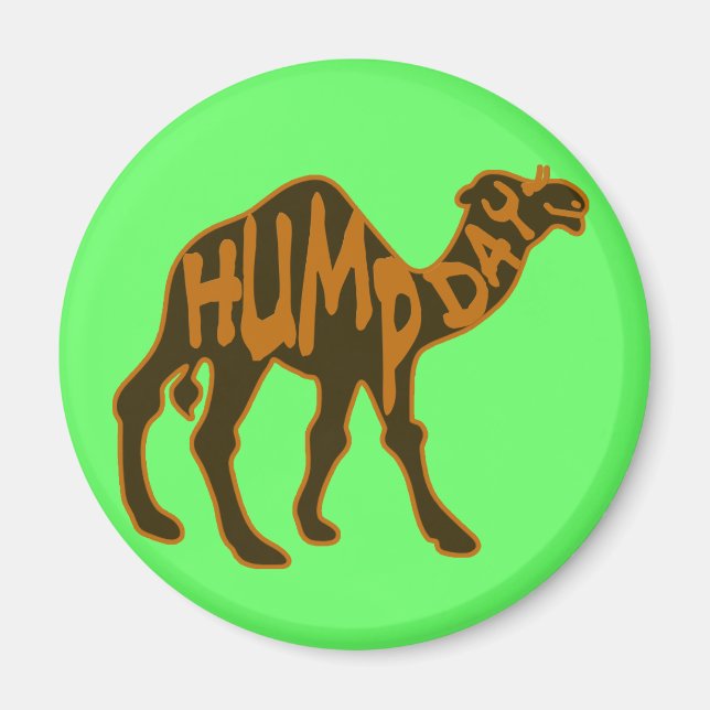 Íman Engraçado Dia da Hump com Camel (Frente)