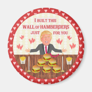 Íman Engraçado Donald Trump Hamberders Dia de os namor