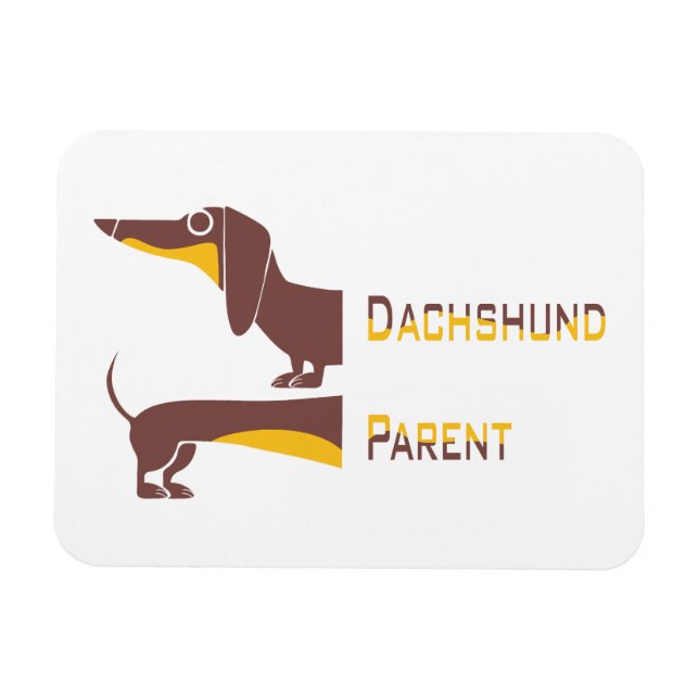 Íman Engraçado e fofo dachshund para os pais de cães lo (Horizontal)