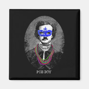 Íman Engraçado Edgar Allan Poe Mardi Gras Mashup