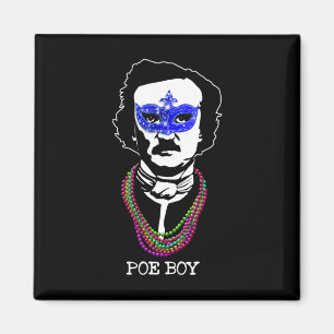 Íman Engraçado Edgar Allan Poe Mardi Gras Mashup 1